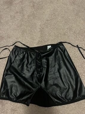 Faux leather skirt